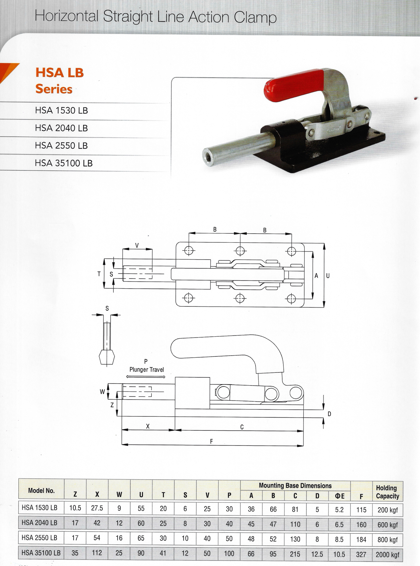 Strong Grip HSA-1530-LB Straight-Line Toggle Clamp | 440 lb M8 Threaded Rod